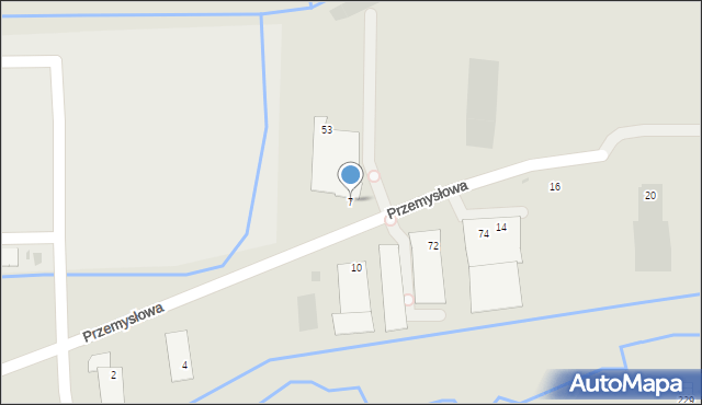 Nowy Targ, Przemysłowa, 7, mapa Nowego Targu