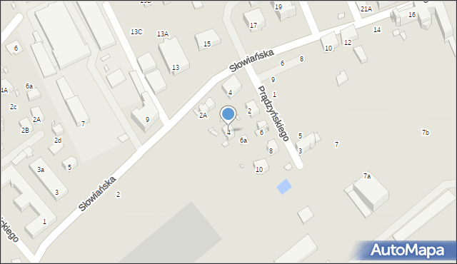 Nysa, Prądzyńskiego Ignacego, gen., 4, mapa Nysy
