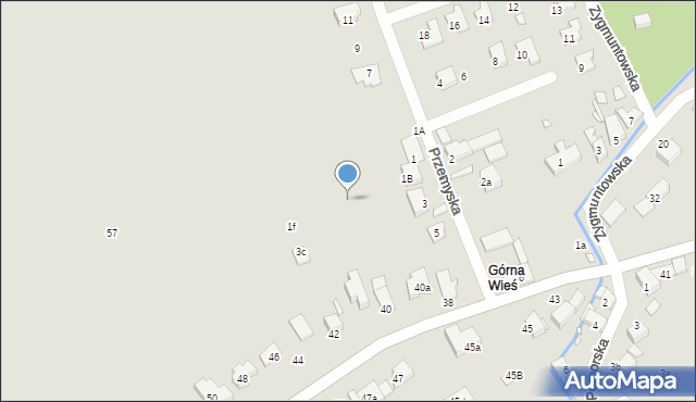 Nysa, Przemyska, 1d, mapa Nysy