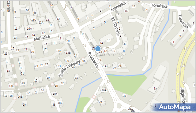 Nysa, Prudnicka, 17, mapa Nysy