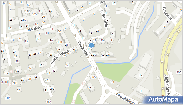 Nysa, Prudnicka, 21, mapa Nysy