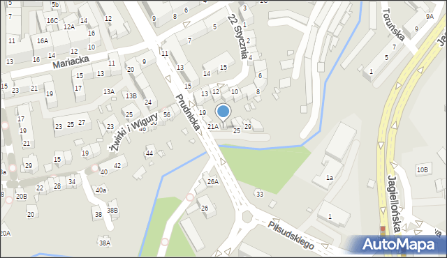 Nysa, Prudnicka, 23, mapa Nysy