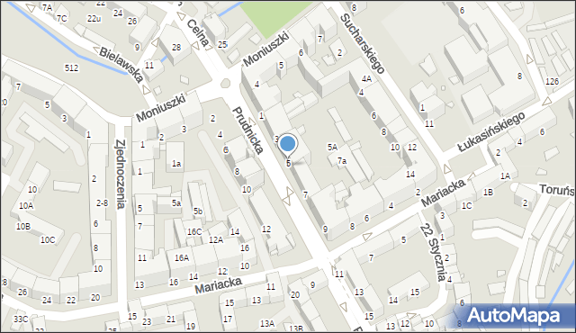 Nysa, Prudnicka, 5, mapa Nysy