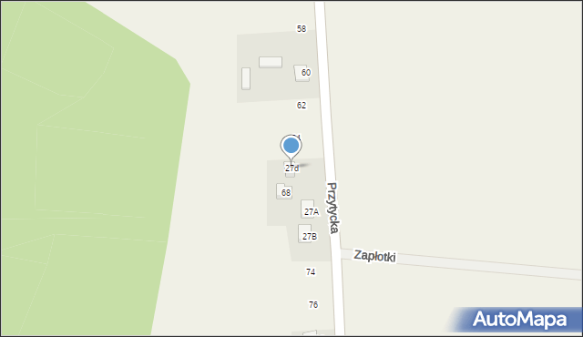 Oblas, Przytycka, 27d, mapa Oblas