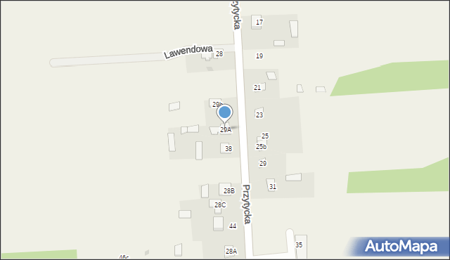 Oblas, Przytycka, 29A, mapa Oblas