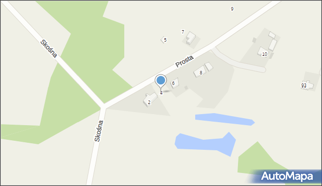 Obrowo, Prosta, 4, mapa Obrowo