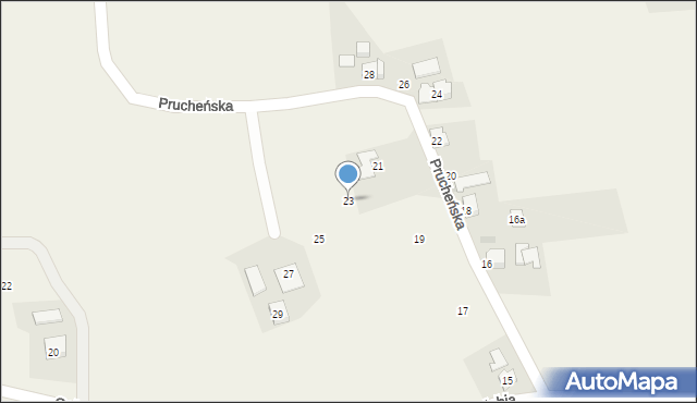 Ochaby Wielkie, Prucheńska, 23, mapa Ochaby Wielkie