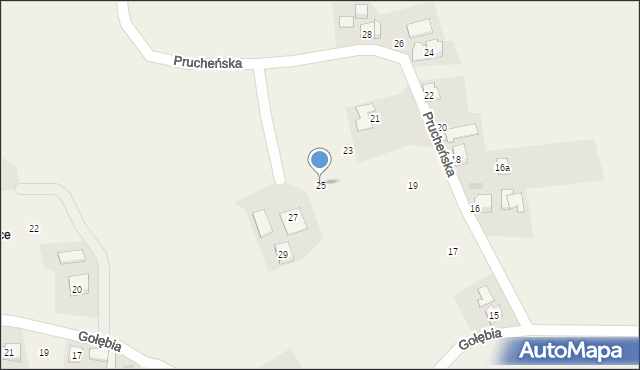 Ochaby Wielkie, Prucheńska, 25, mapa Ochaby Wielkie