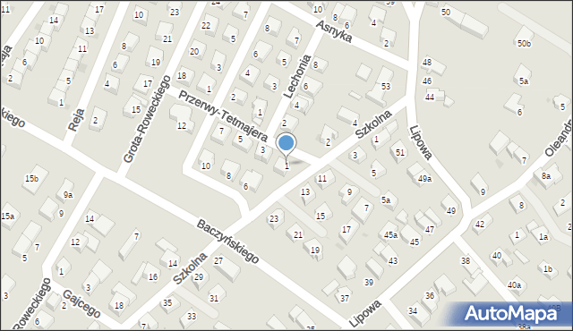 Oława, Przerwy-Tetmajera Kazimierza, 1, mapa Oława