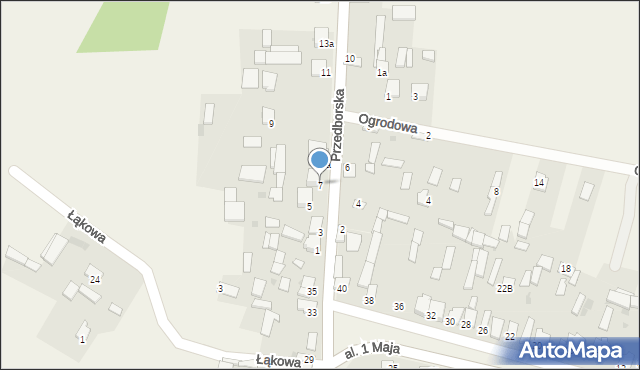 Oleszno, Przedborska, 7, mapa Oleszno