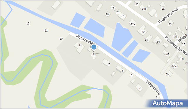 Olimpin, Przyrzecze, 8, mapa Olimpin