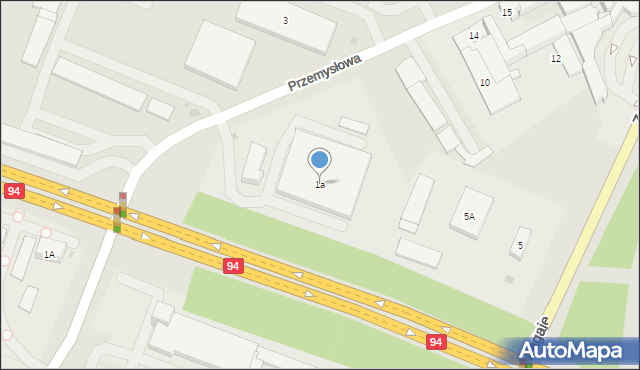 Olkusz, Przemysłowa, 1a, mapa Olkusz