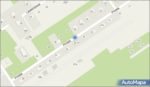 Olszewnica Stara, Prosta, 27, mapa Olszewnica Stara