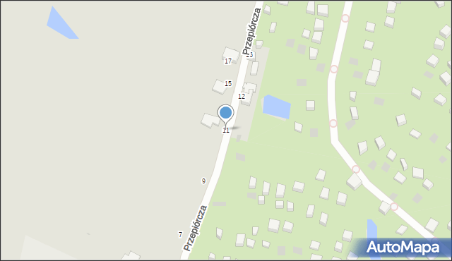 Olsztyn, Przepiórcza, 11, mapa Olsztyna