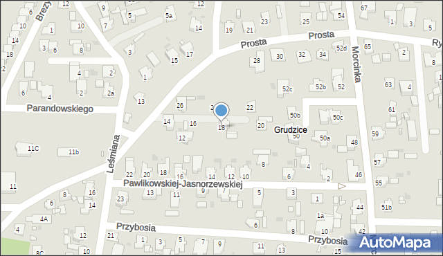 Opole, Prosta, 18, mapa Opola