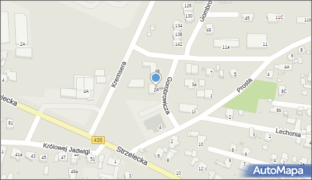 Opole, Prosta, 1A, mapa Opola