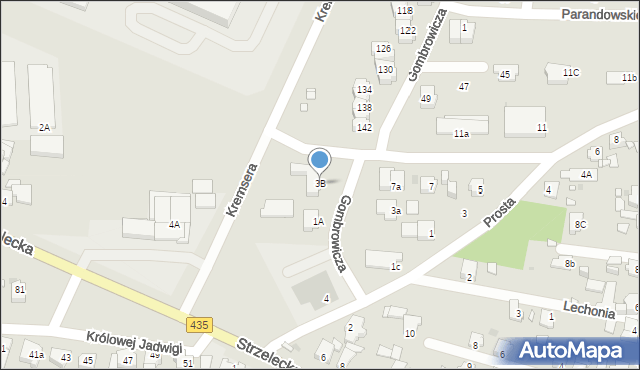 Opole, Prosta, 3B, mapa Opola