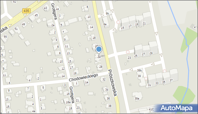 Opole, Prószkowska, 24, mapa Opola