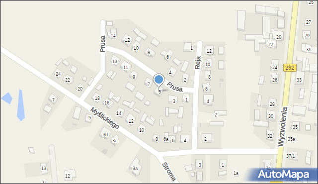 Orchowo, Prusa Bolesława, 5, mapa Orchowo