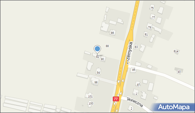 Orły, Przemyska, 92, mapa Orły