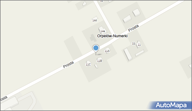 Orpelów, Prosta, 37, mapa Orpelów
