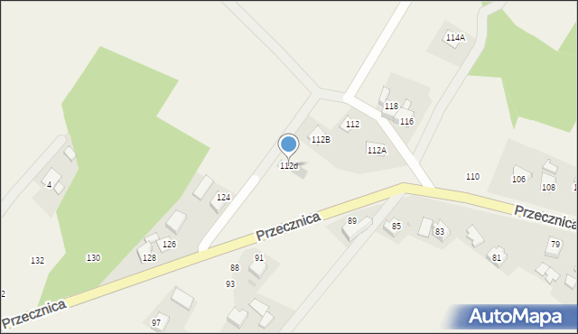 Osiek, Przecznica, 112d, mapa Osiek