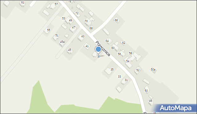 Osiek, Przecznica, 37, mapa Osiek