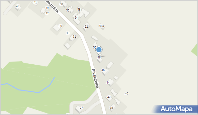 Osiek, Przecznica, 48, mapa Osiek