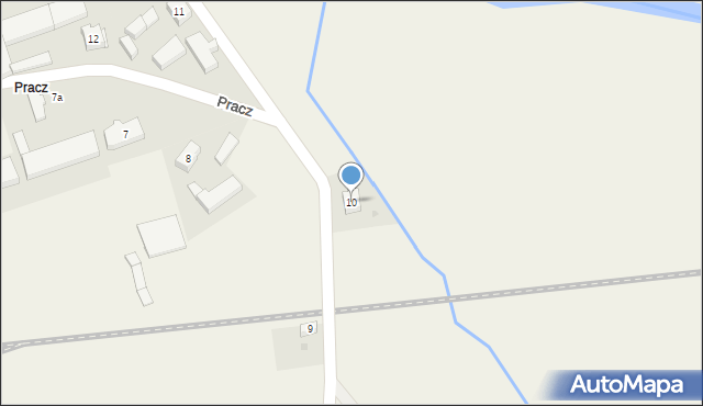 Osiek nad Notecią, Pracz, 10, mapa Osiek nad Notecią