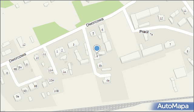 Osiek nad Notecią, Pracz, 4, mapa Osiek nad Notecią