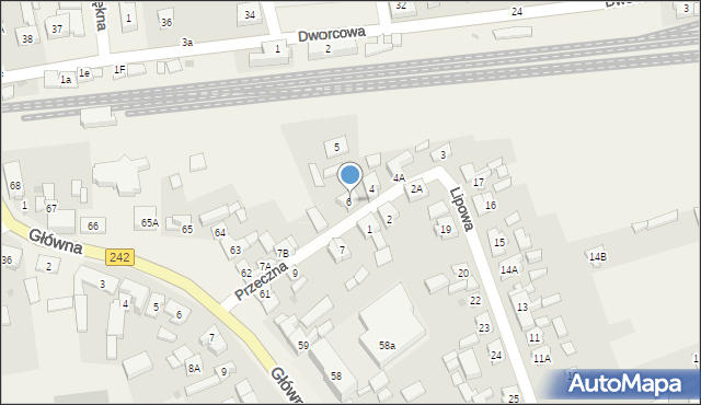 Osiek nad Notecią, Przeczna, 6, mapa Osiek nad Notecią