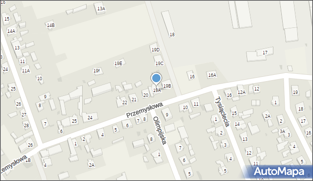 Osiek nad Notecią, Przemysłowa, 19A, mapa Osiek nad Notecią