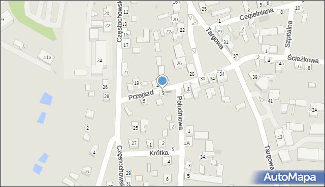 Osjaków, Przejazd, 3, mapa Osjaków