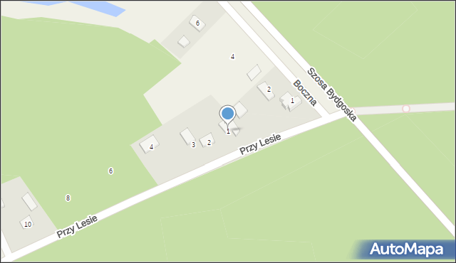 Osówiec, Przy Lesie, 1, mapa Osówiec