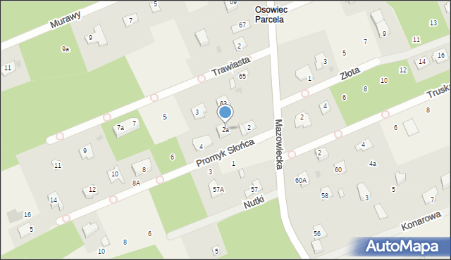 Osowiec, Promyk Słońca, 2a, mapa Osowiec
