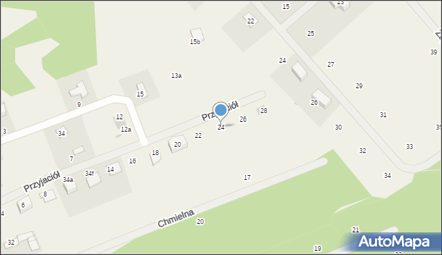 Osowiec, Przyjaciół, 24, mapa Osowiec