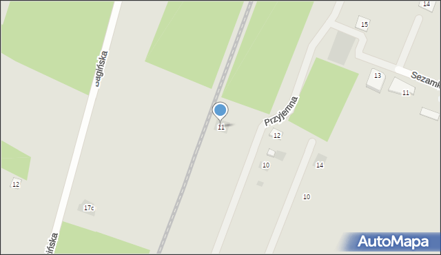 Ostrów Mazowiecka, Przyjemna, 11, mapa Ostrów Mazowiecka