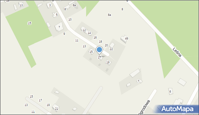 Ostrówek, Projektowana, 17, mapa Ostrówek