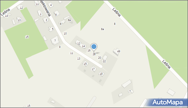 Ostrówek, Projektowana, 18, mapa Ostrówek