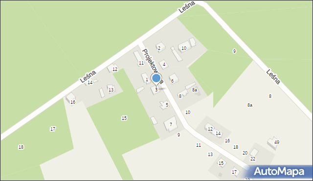 Ostrówek, Projektowana, 3, mapa Ostrówek