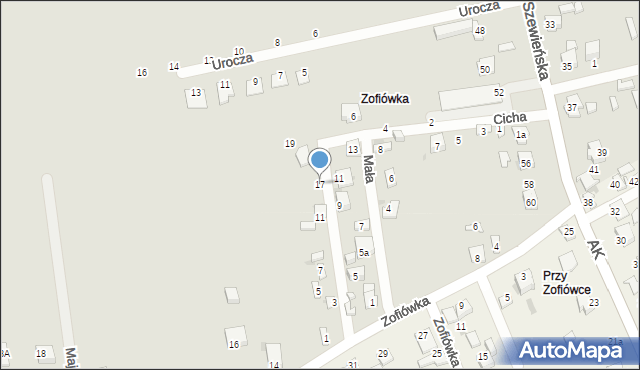 Ostrowiec Świętokrzyski, Prosta, 17, mapa Ostrowiec Świętokrzyski