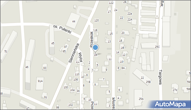 Ostrowiec Świętokrzyski, Przeskok, 1A, mapa Ostrowiec Świętokrzyski