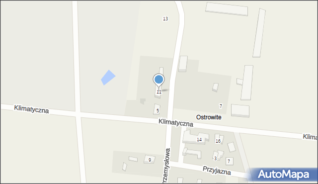 Ostrowite, Przemysłowa, 11, mapa Ostrowite