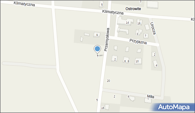 Ostrowite, Przemysłowa, 7, mapa Ostrowite