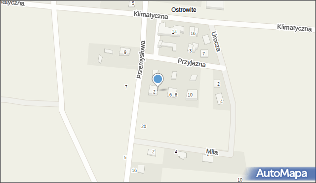 Ostrowite, Przyjazna, 4, mapa Ostrowite