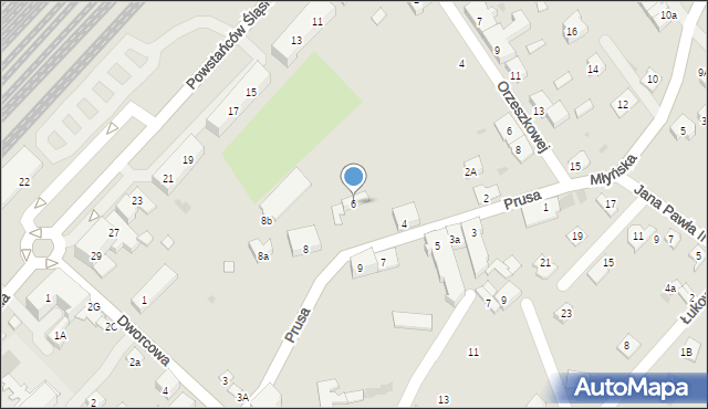 Oświęcim, Prusa Bolesława, 6, mapa Oświęcimia