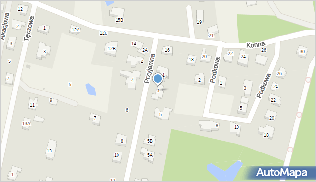 Otomin, Przyjemna, 3, mapa Otomin