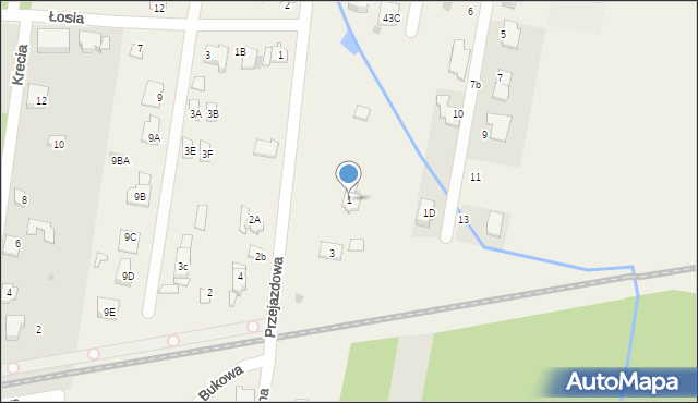 Otrębusy, Przejazdowa, 1, mapa Otrębusy