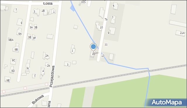 Otrębusy, Przejazdowa, 1D, mapa Otrębusy