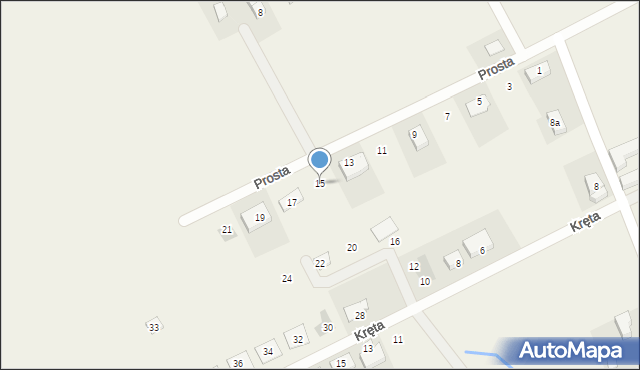 Otusz, Prosta, 15, mapa Otusz